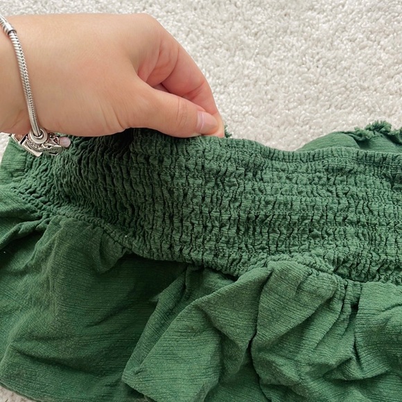 Green Bandeau Crop Top - Picture 4 of 6